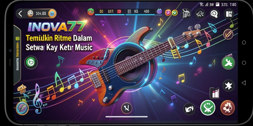 Tampilan gameplay INOVA77 yang mendebarkan dengan berbagai alat musik.
