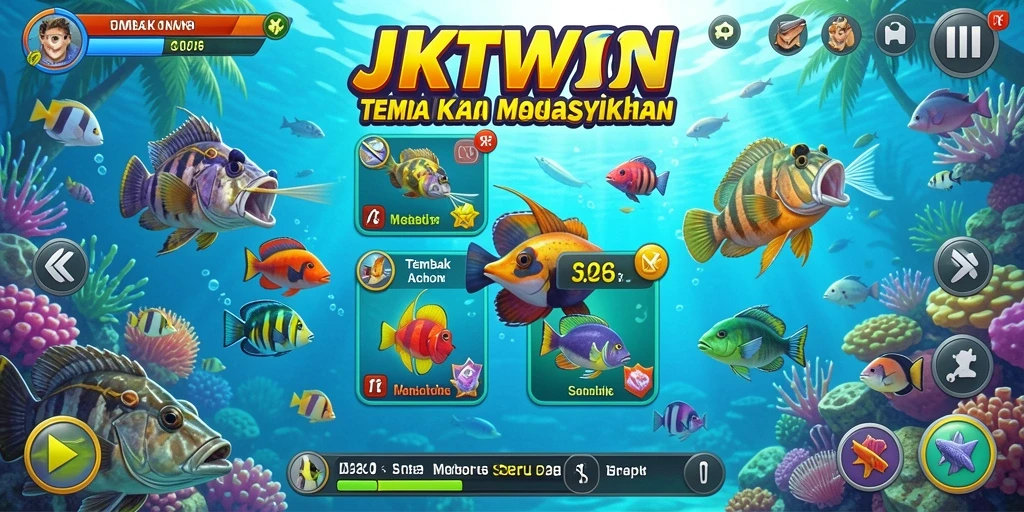 Gameplay menyenangkan menembak ikan dalam JKTWIN.