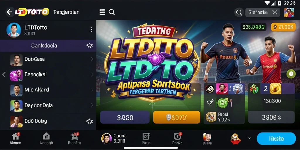 Screenshot LTDTOTO menampilkan fitur taruhan olahraga yang dinamis.
