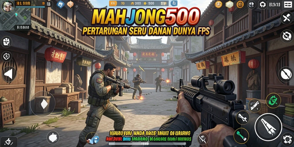 Screenshot gameplay MAHJONG500 yang menegangkan dan penuh aksi.