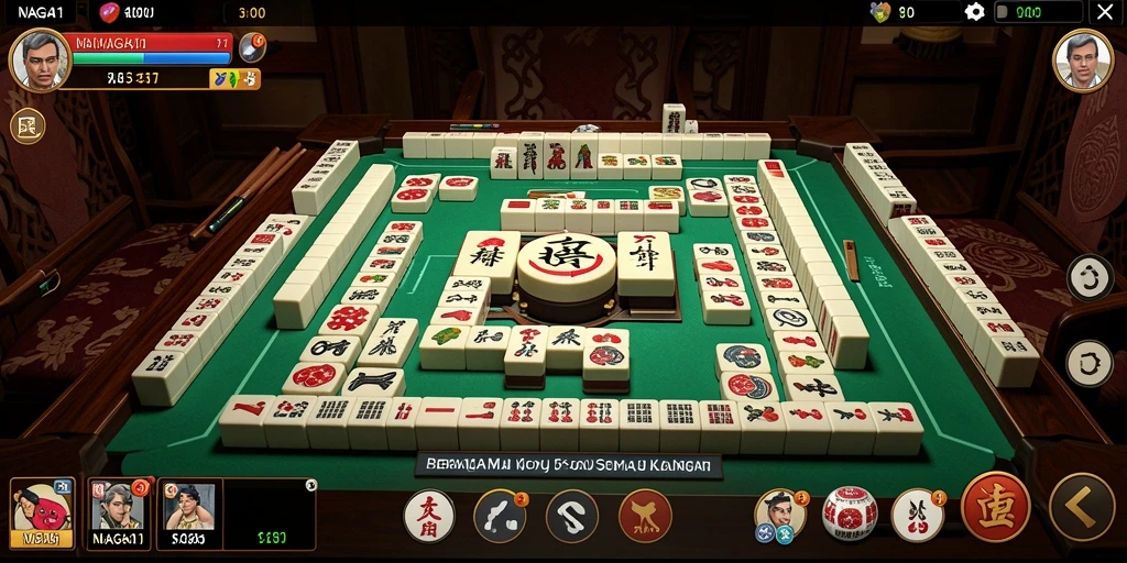 Tangkapan layar NAGA11 menampilkan permainan Mahjong yang seru dan mendebarkan.