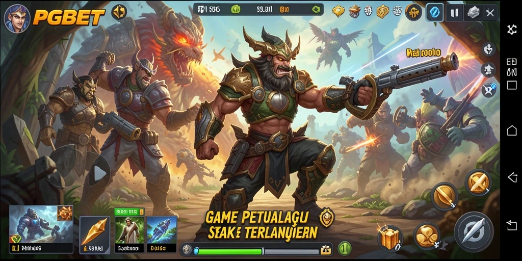 Screenshot utama PGBET menampilkan aksi pertarungan yang seru dan mendebarkan.