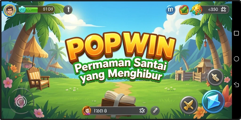 Tampilan gameplay menarik dari <strong>POPWIN</strong> dengan grafis cerah dan beragam level.
