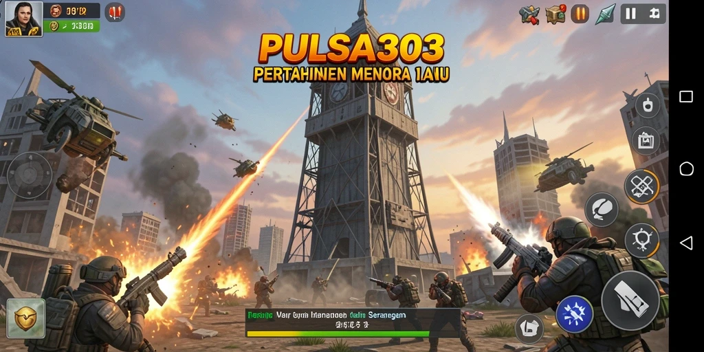 Tampilan seru saat bertahan dari serangan musuh di PULSA303.