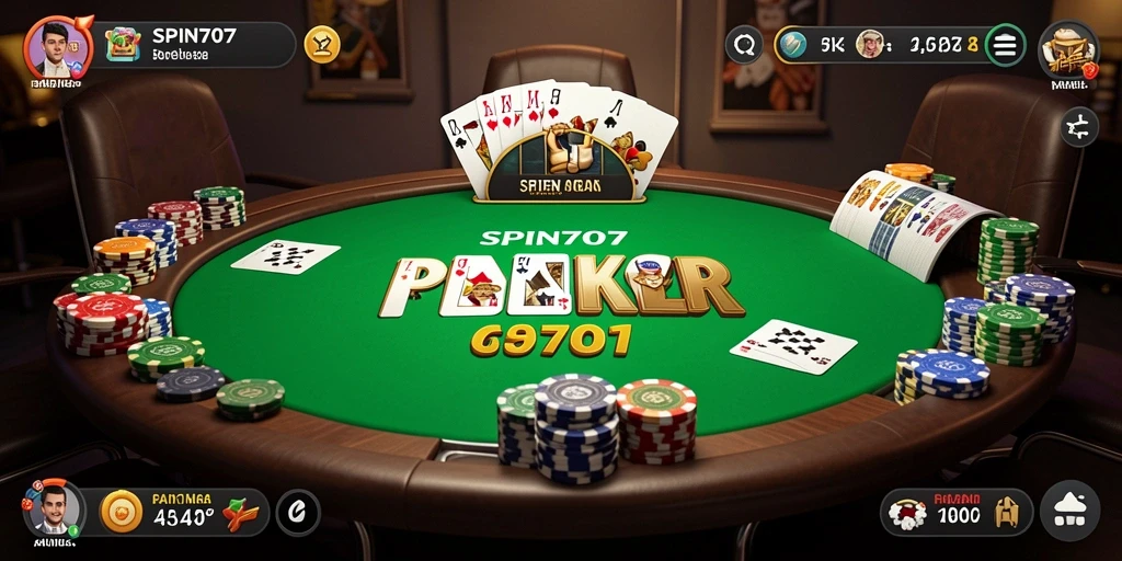 Gambaran menarik dari gameplay SPIN707 yang penuh aksi Poker.