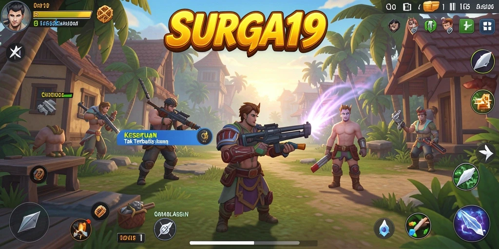 Gameplay seru dan menantang dalam SURGA19 yang berwarna.
