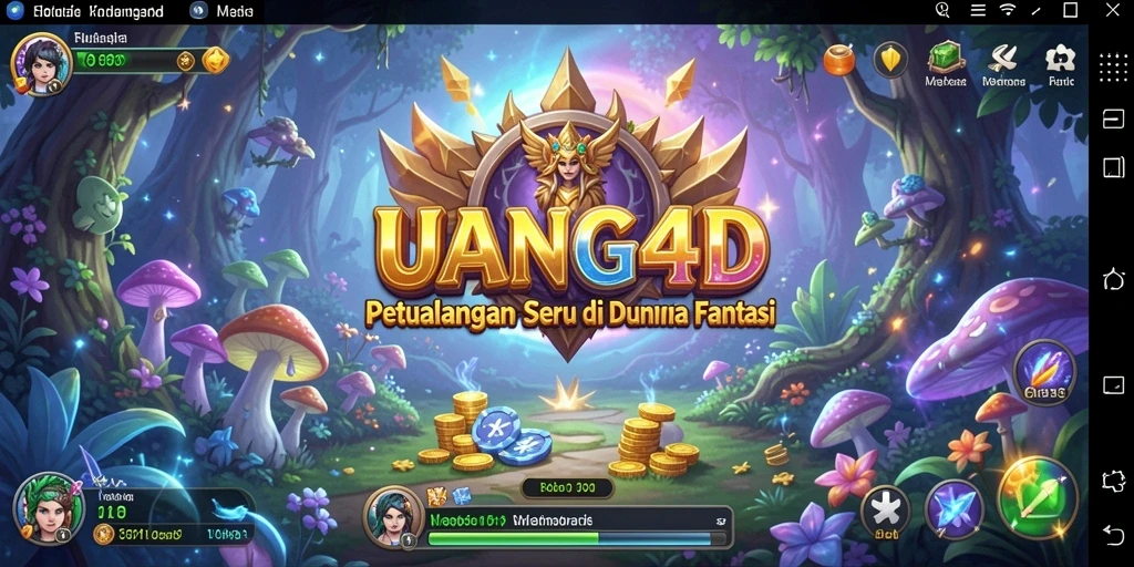 Tampilan gameplay UANG4D yang menarik dengan karakter menjelajahi dunia petualangan.