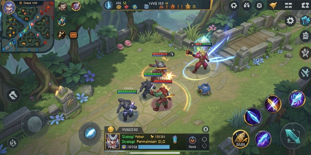 Tampilan gameplay penuh aksi dalam dunia SLG VV62.