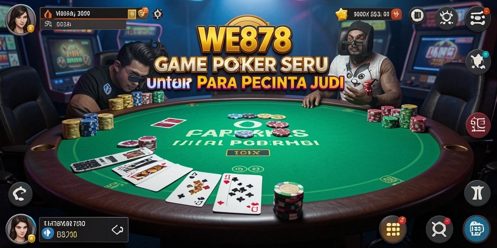 Screenshot dari gameplay WE878 yang mendebarkan di dunia Poker.